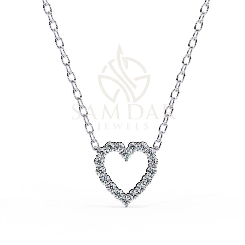 Round Moissanite Pendant Necklace For Women - Image 4