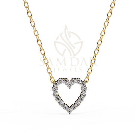 Round Moissanite Pendant Necklace For Women