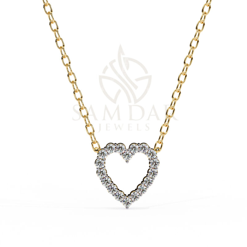 Round Moissanite Pendant Necklace For Women