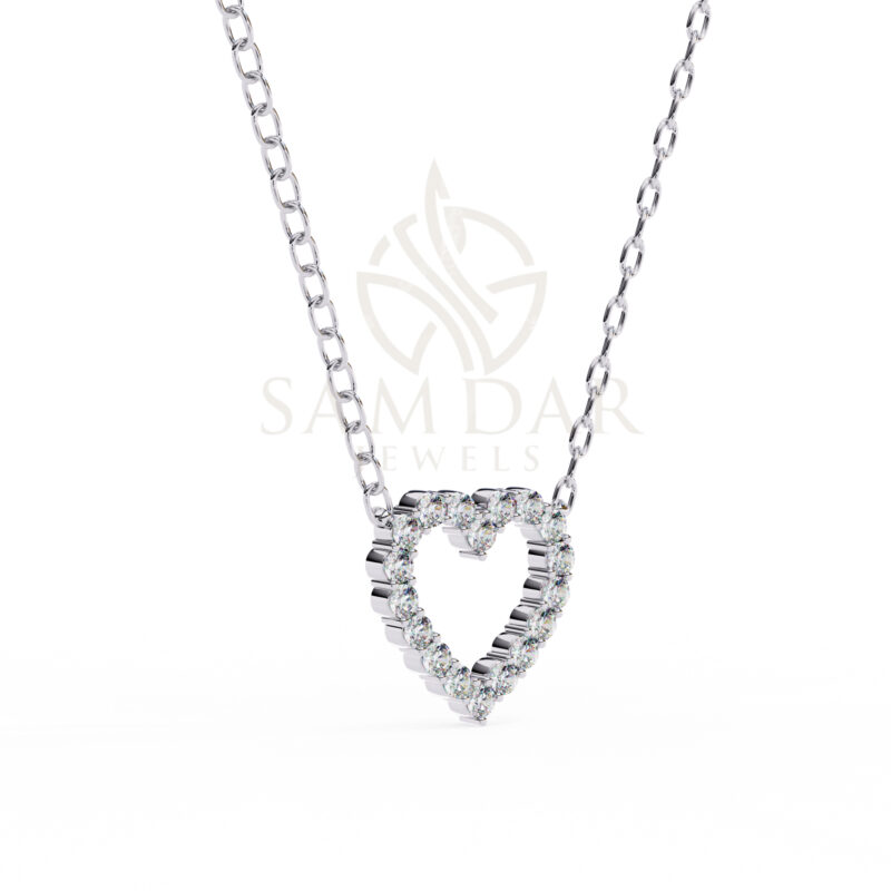 Round Moissanite Pendant Necklace For Women - Image 7