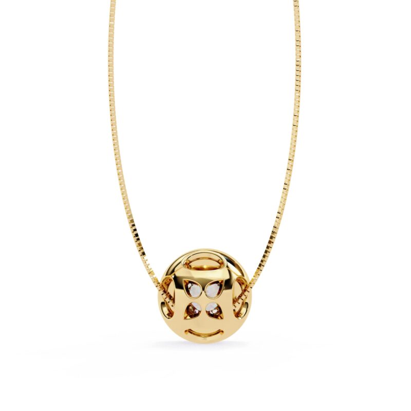 Round Moissanite Pendant Necklace For Women - Image 4