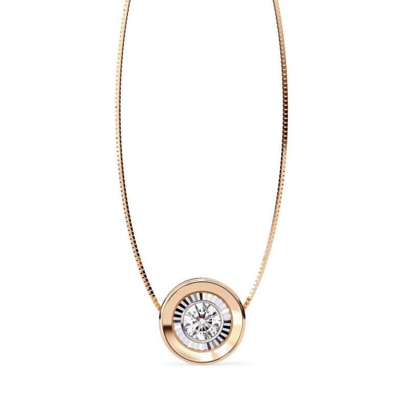 Round Moissanite Pendant Necklace For Women - Image 10