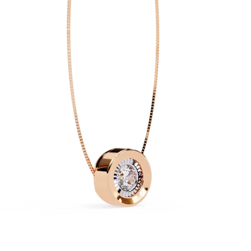 Round Moissanite Pendant Necklace For Women - Image 8