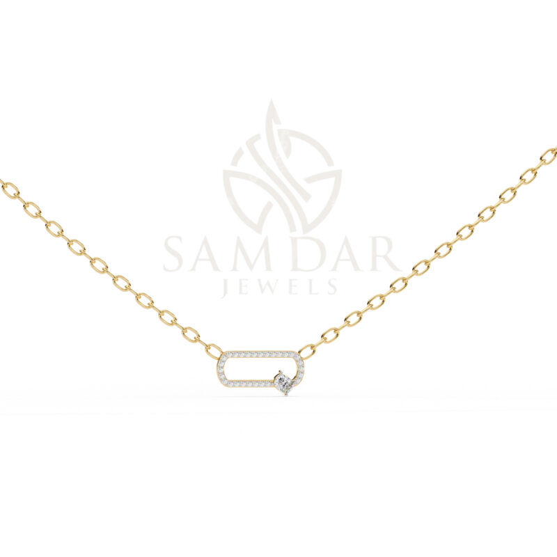 Cushion Moissanite Pendant Necklace For Women - Image 3