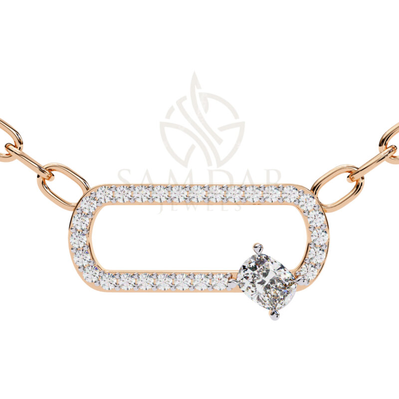 Cushion Moissanite Pendant Necklace For Women - Image 11
