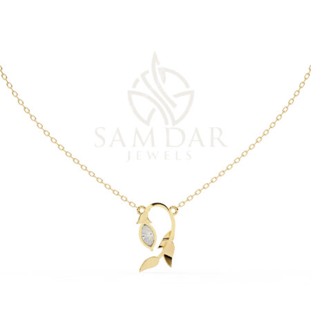 Marquise Moissanite Pendant Necklace For Women