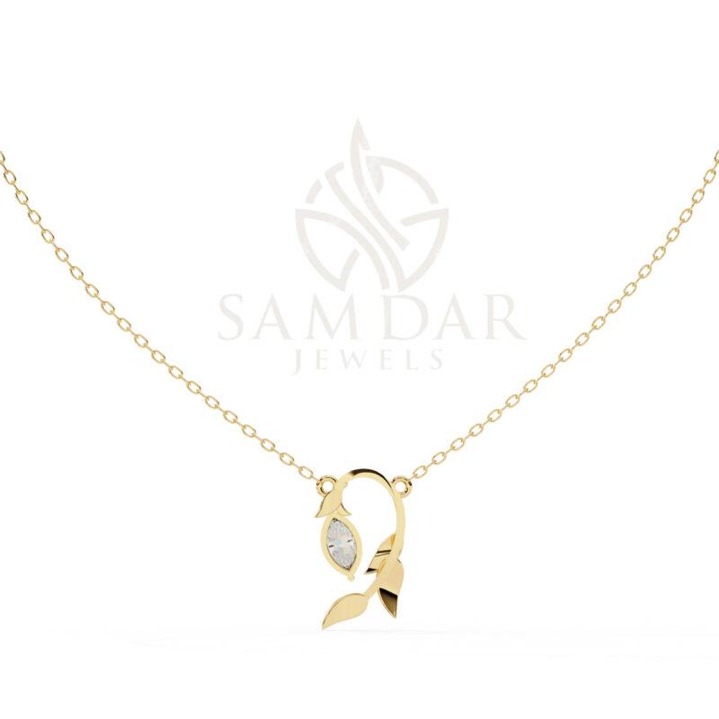 Marquise Moissanite Pendant Necklace For Women