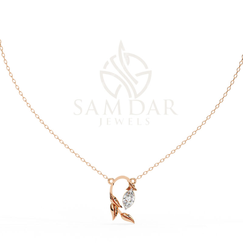 Marquise Moissanite Pendant Necklace For Women - Image 3
