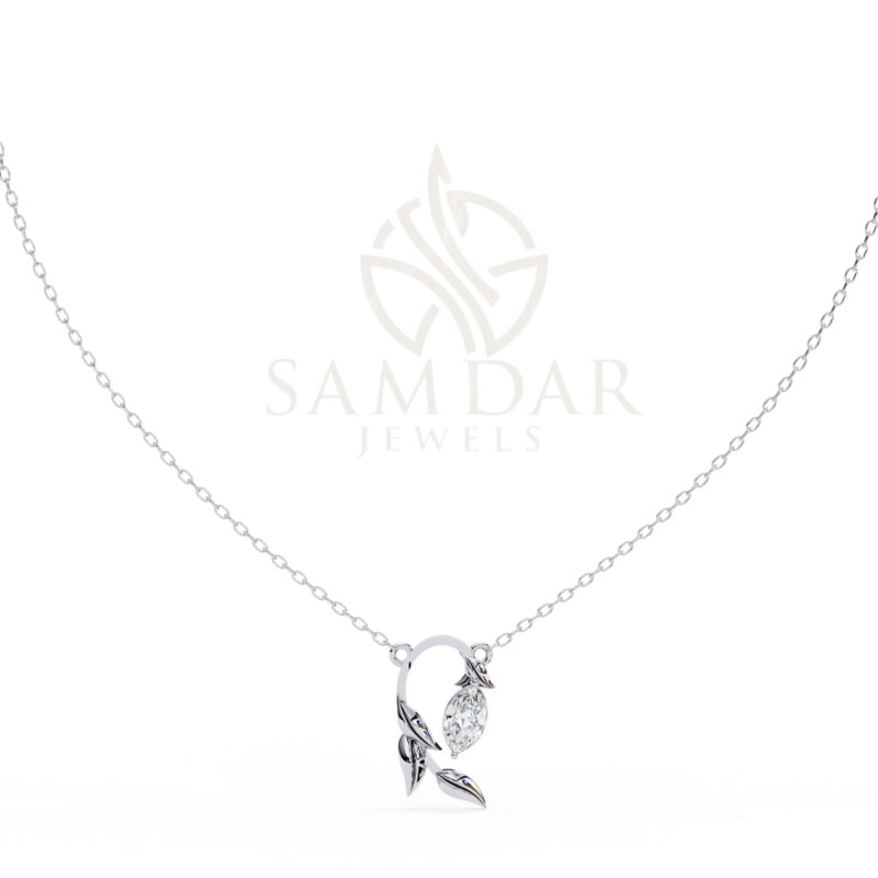 Marquise Moissanite Pendant Necklace For Women - Image 4