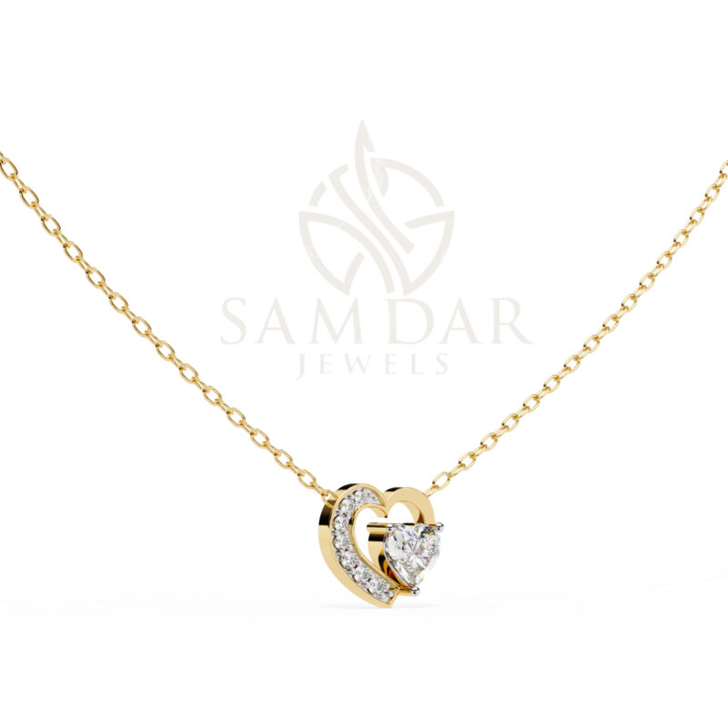 Heart Moissanite Pendant Necklace For Women - Image 8
