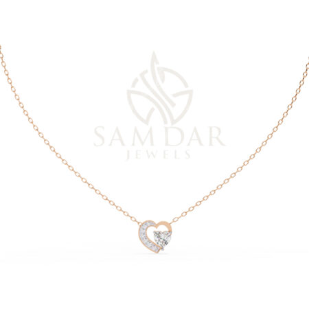 Heart Moissanite Pendant Necklace For Women