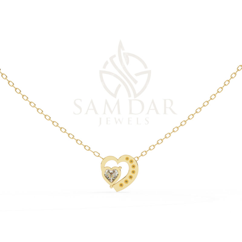 Heart Moissanite Pendant Necklace For Women - Image 5