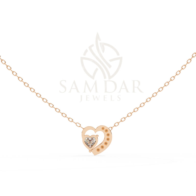 Heart Moissanite Pendant Necklace For Women - Image 6