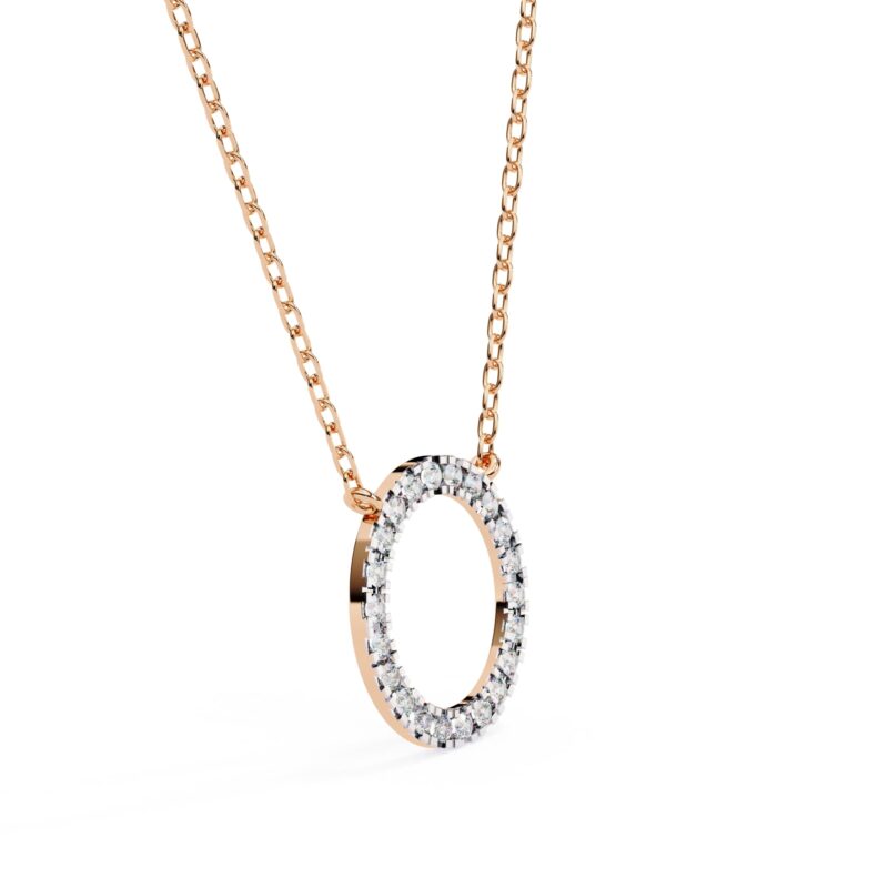 Round Moissanite Pendant Necklace For Women - Image 6