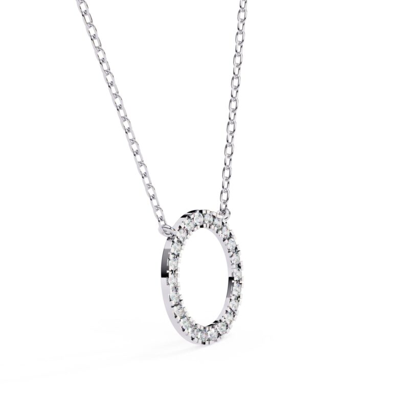 Round Moissanite Pendant Necklace For Women - Image 5