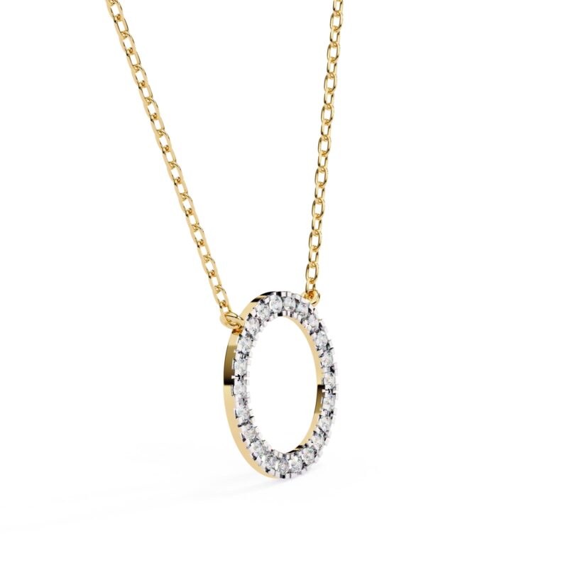 Round Moissanite Pendant Necklace For Women - Image 4