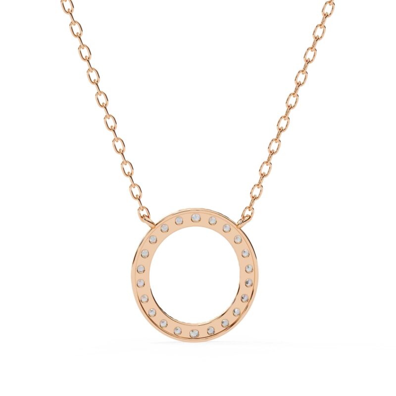 Round Moissanite Pendant Necklace For Women - Image 3