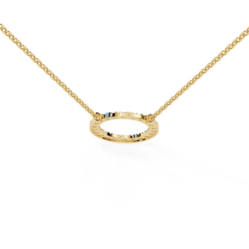Round Moissanite Pendant Necklace For Women - Image 2