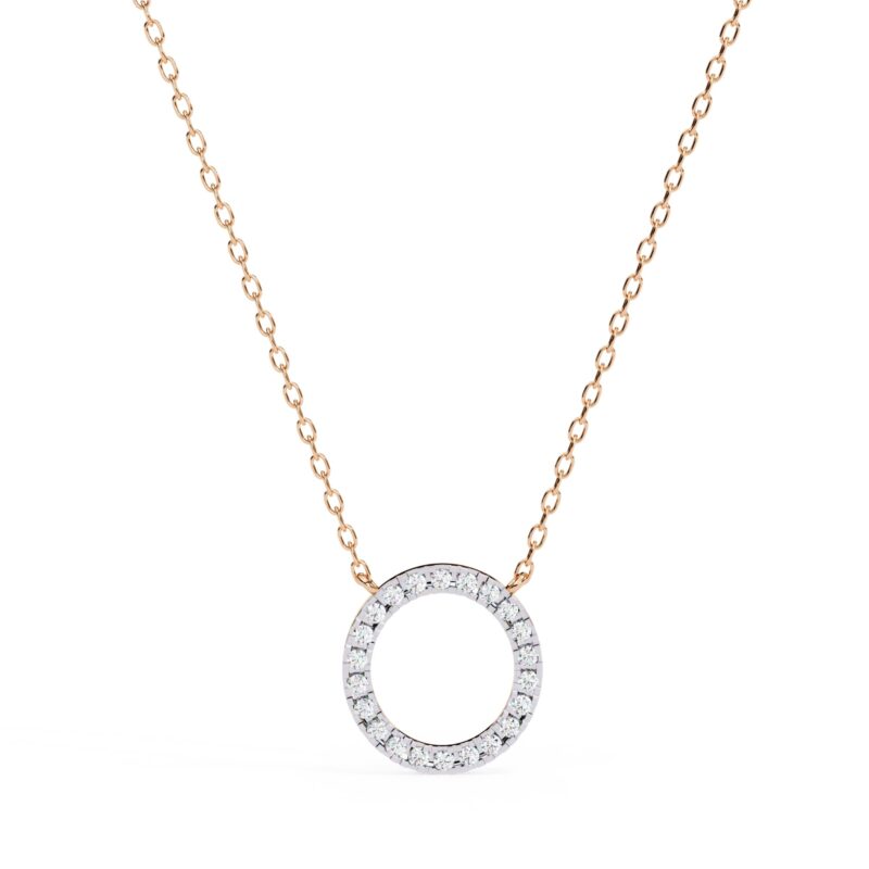 Round Moissanite Pendant Necklace For Women