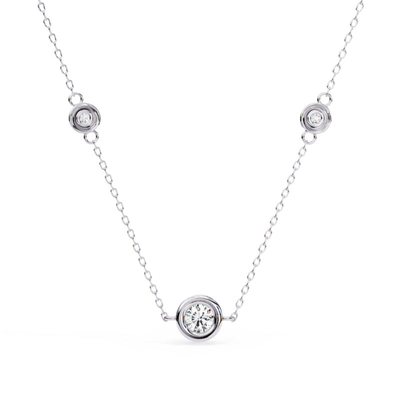 Round Moissanite Pendant Necklace For Women - Image 11