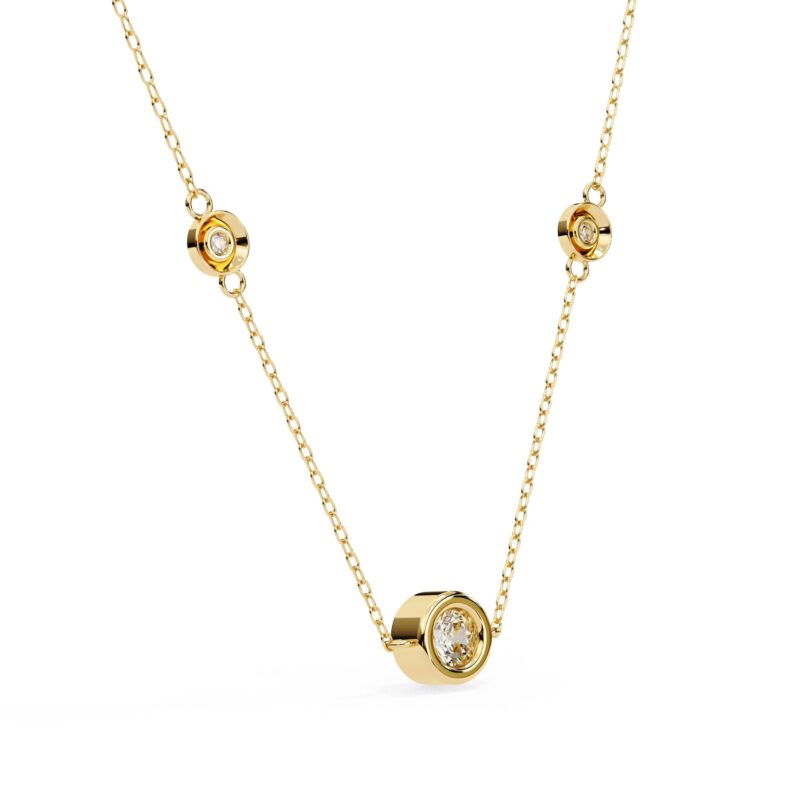 Round Moissanite Pendant Necklace For Women - Image 5