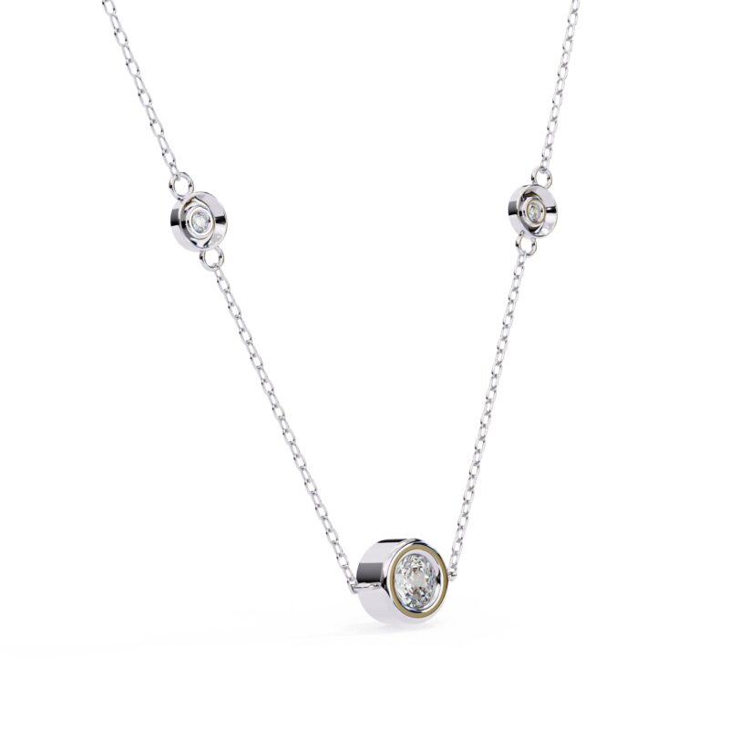 Round Moissanite Pendant Necklace For Women - Image 6