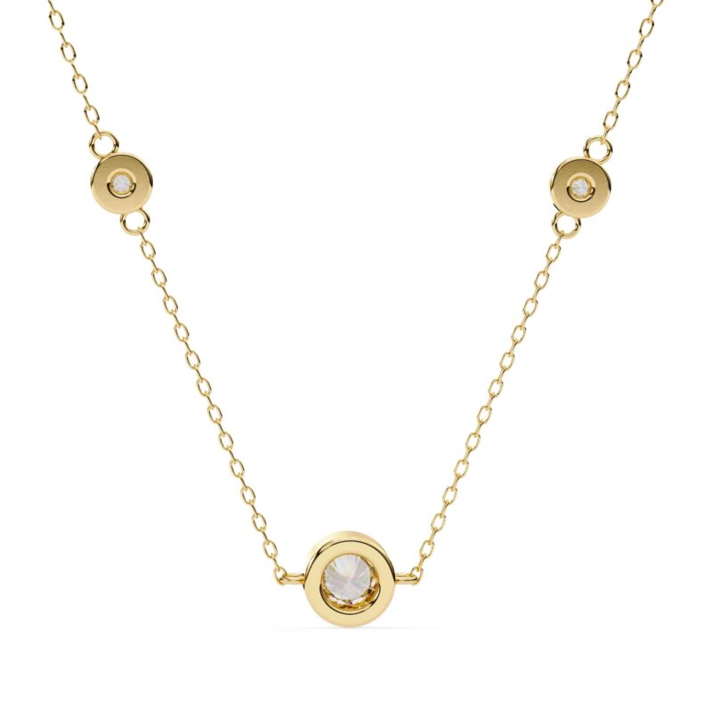 Round Moissanite Pendant Necklace For Women - Image 3