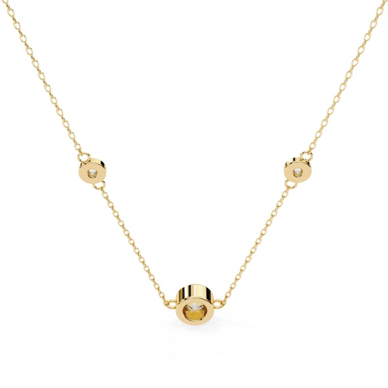 Round Moissanite Pendant Necklace For Women - Image 2