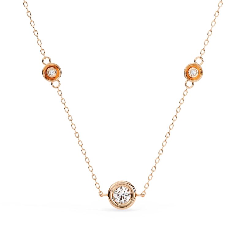 Round Moissanite Pendant Necklace For Women - Image 10