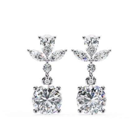 Moissanite Dangle Earrings For Women