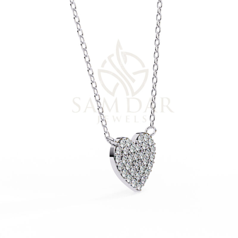 Round Moissanite Pendant Necklace For Women - Image 7