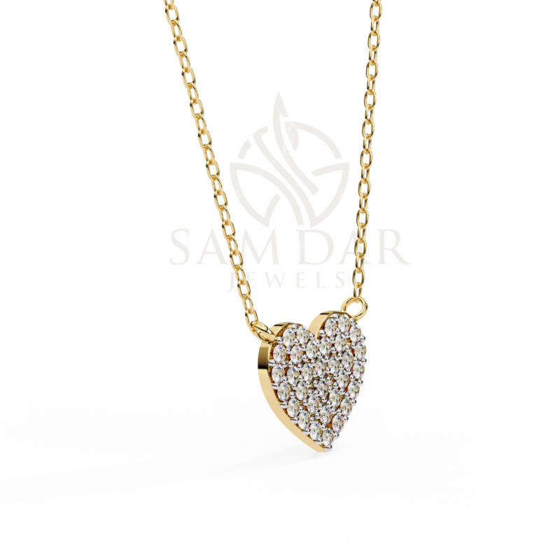 Round Moissanite Pendant Necklace For Women - Image 8