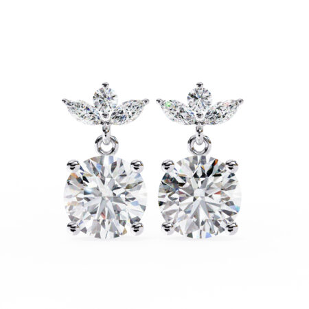 Moissanite Dangle Earrings For Women
