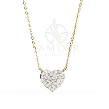 Round Moissanite Pendant Necklace For Women