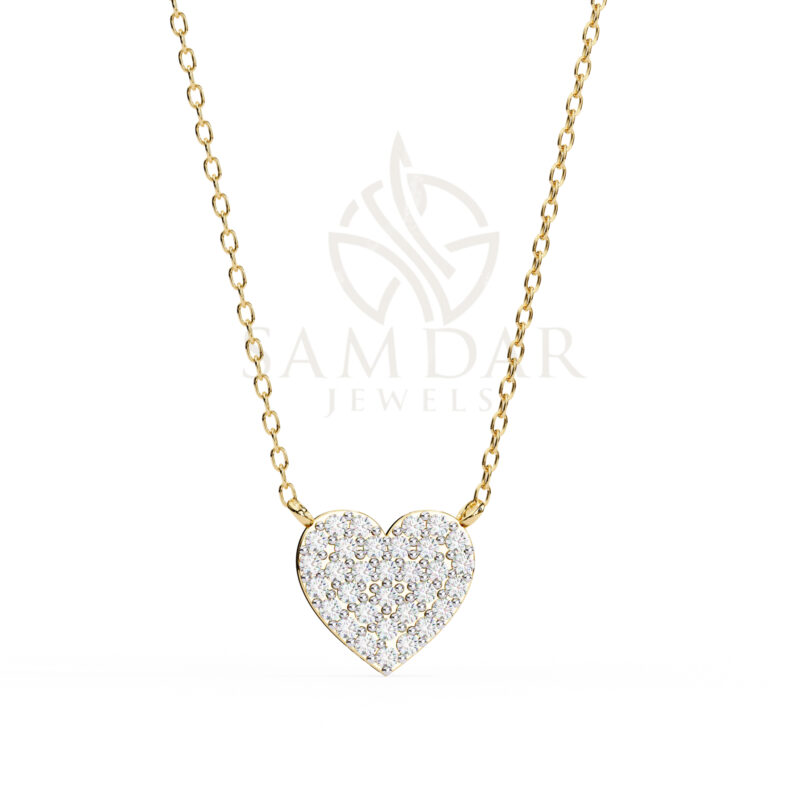 Round Moissanite Pendant Necklace For Women
