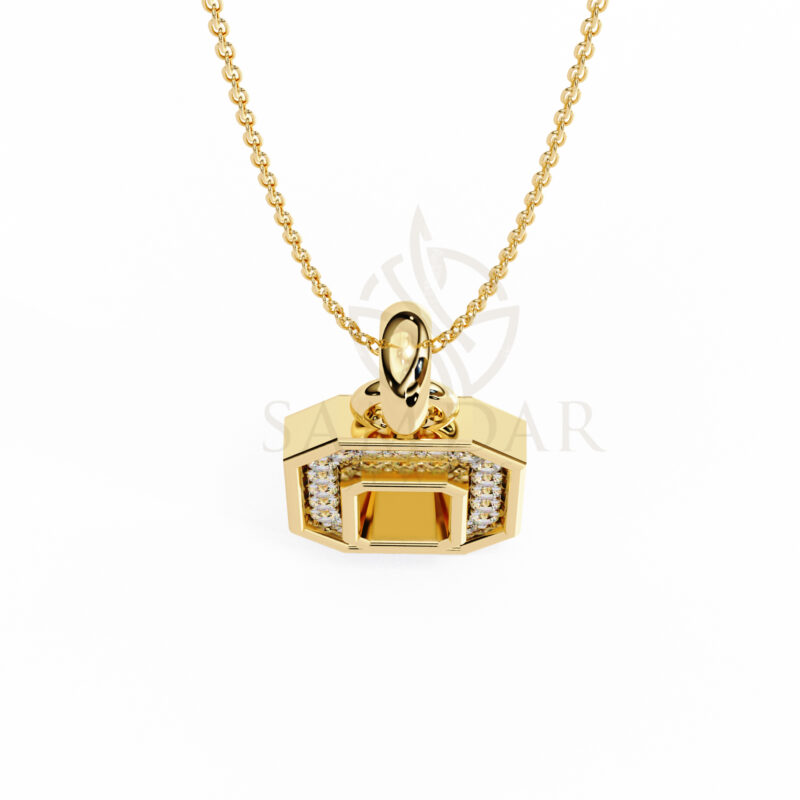 Round Moissanite Pendant Necklace For Women - Image 9