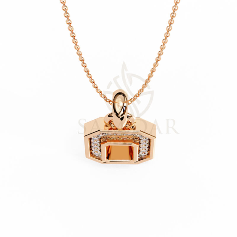 Round Moissanite Pendant Necklace For Women - Image 10