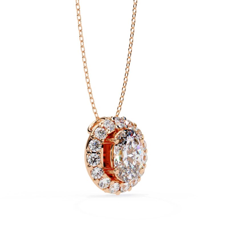 Oval Moissanite Pendant Necklace For Women - Image 6