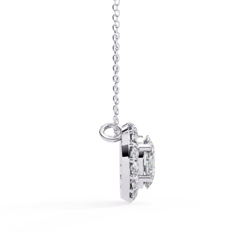 Oval Moissanite Pendant Necklace For Women - Image 3