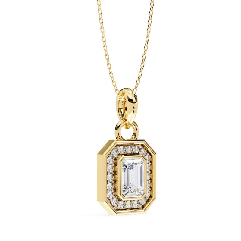 Emerald Moissanite Pendant Necklace For Women - Image 6
