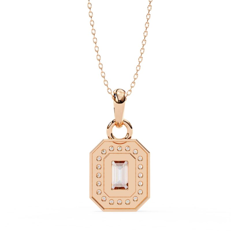 Emerald Moissanite Pendant Necklace For Women - Image 4