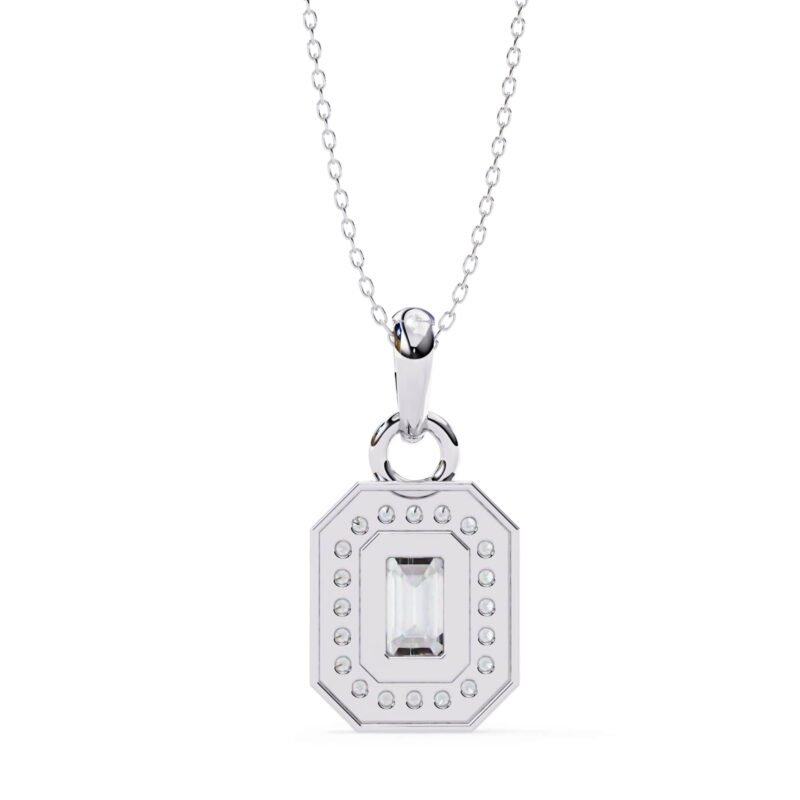 Emerald Moissanite Pendant Necklace For Women - Image 5