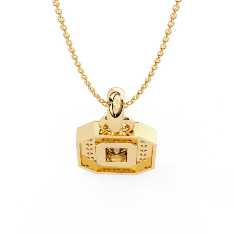 Emerald Moissanite Pendant Necklace For Women - Image 3
