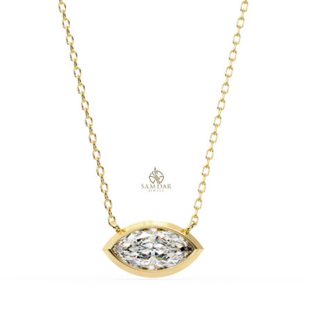 Marquise Moissanite Pendant Necklace For Women