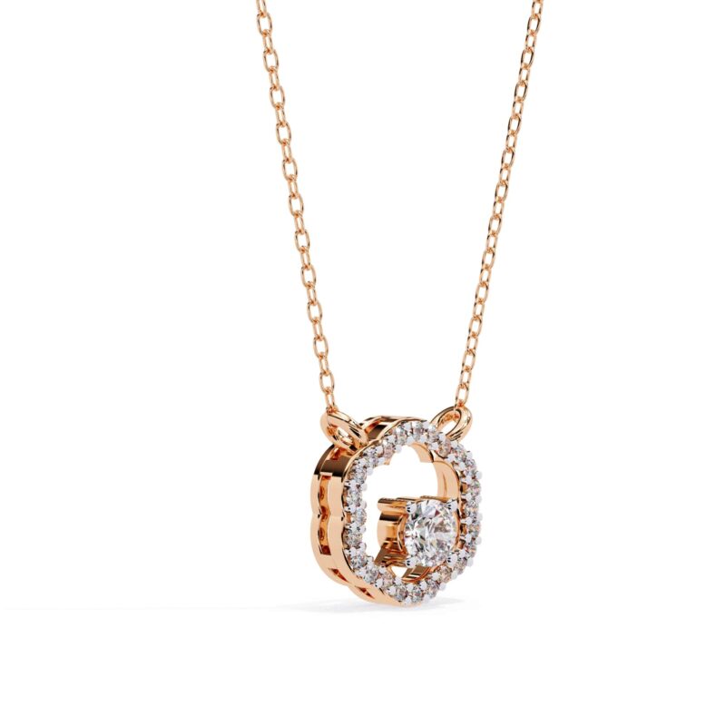 Round Moissanite Pendant Necklace For Women - Image 8