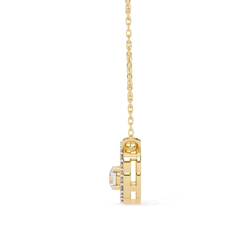 Round Moissanite Pendant Necklace For Women - Image 9