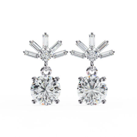Moissanite Dangle Earrings For Women