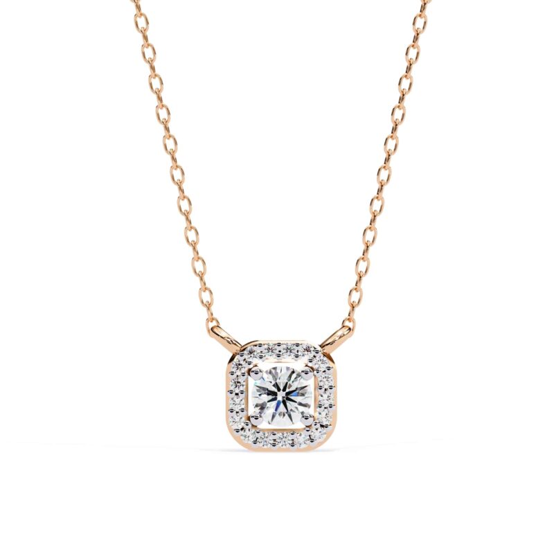 Round Moissanite Pendant Necklace For Women - Image 10