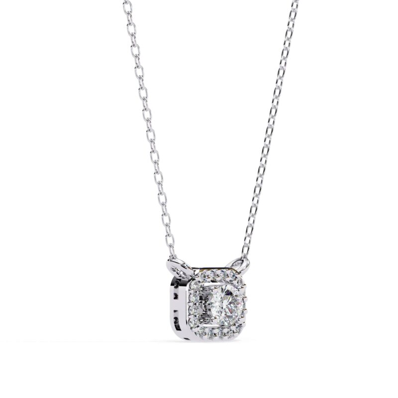 Round Moissanite Pendant Necklace For Women - Image 7