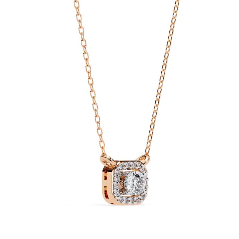 Round Moissanite Pendant Necklace For Women - Image 8